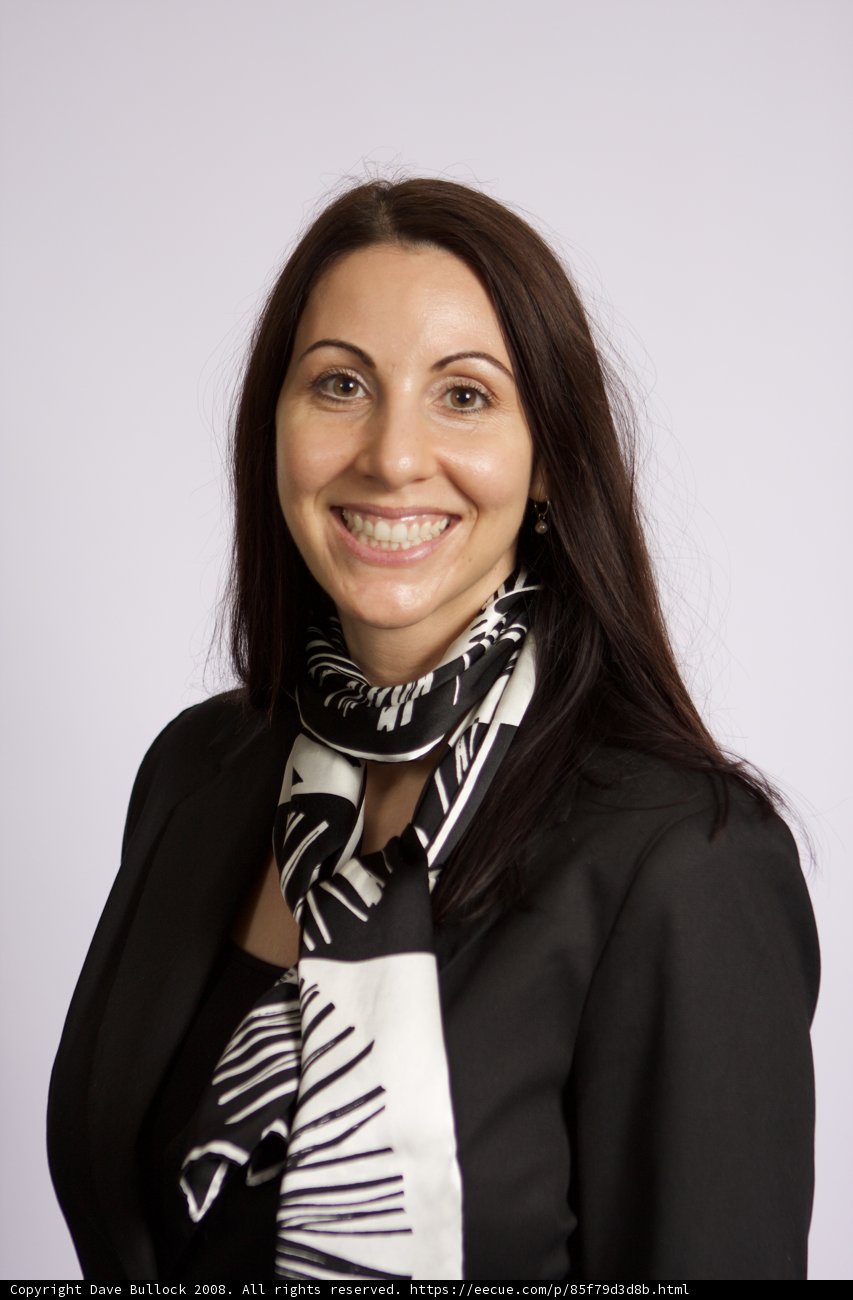 Happy Woman in Black and White Scarf