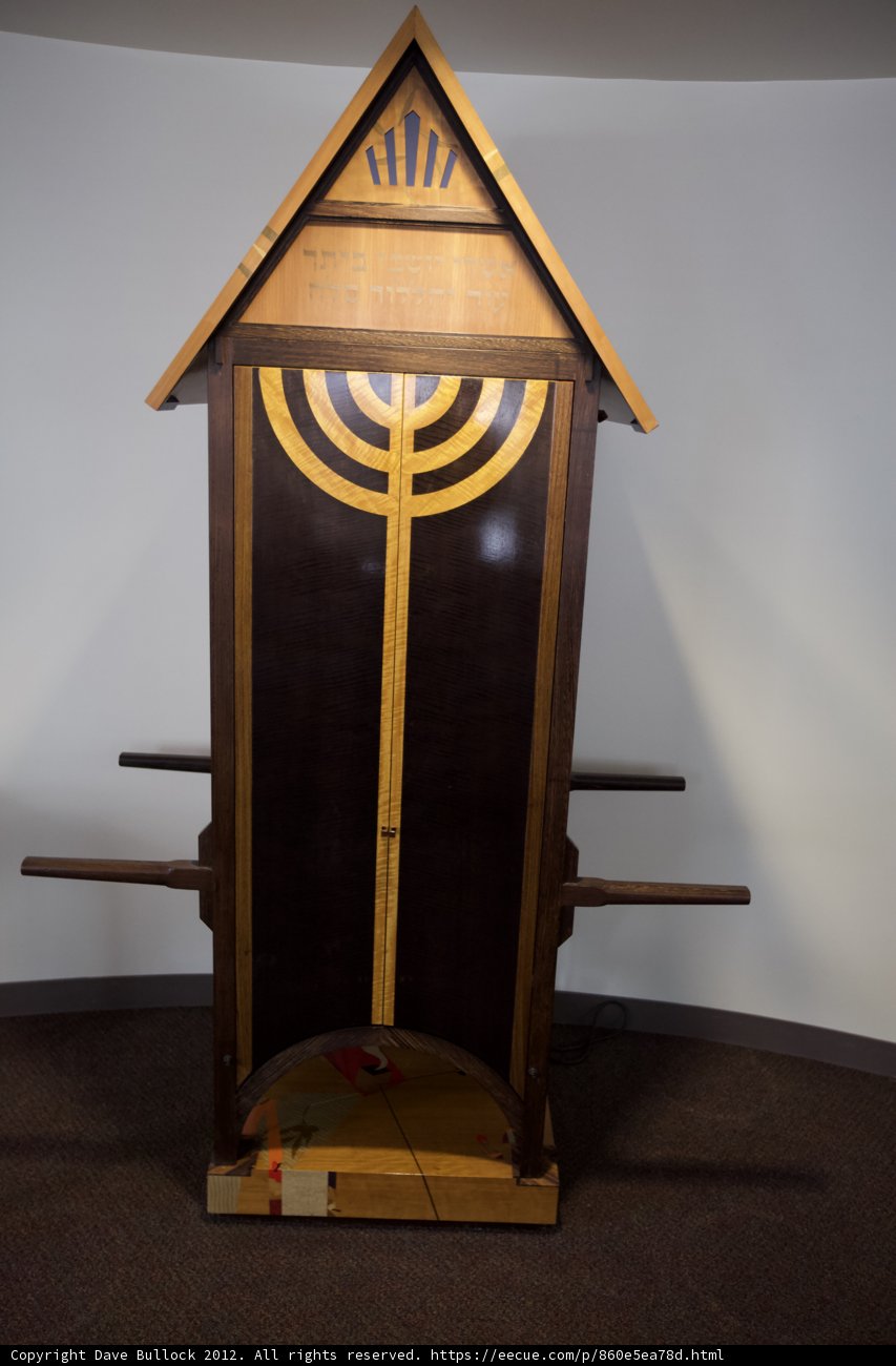Menorah on Wooden Structure at Temple Brawerman School