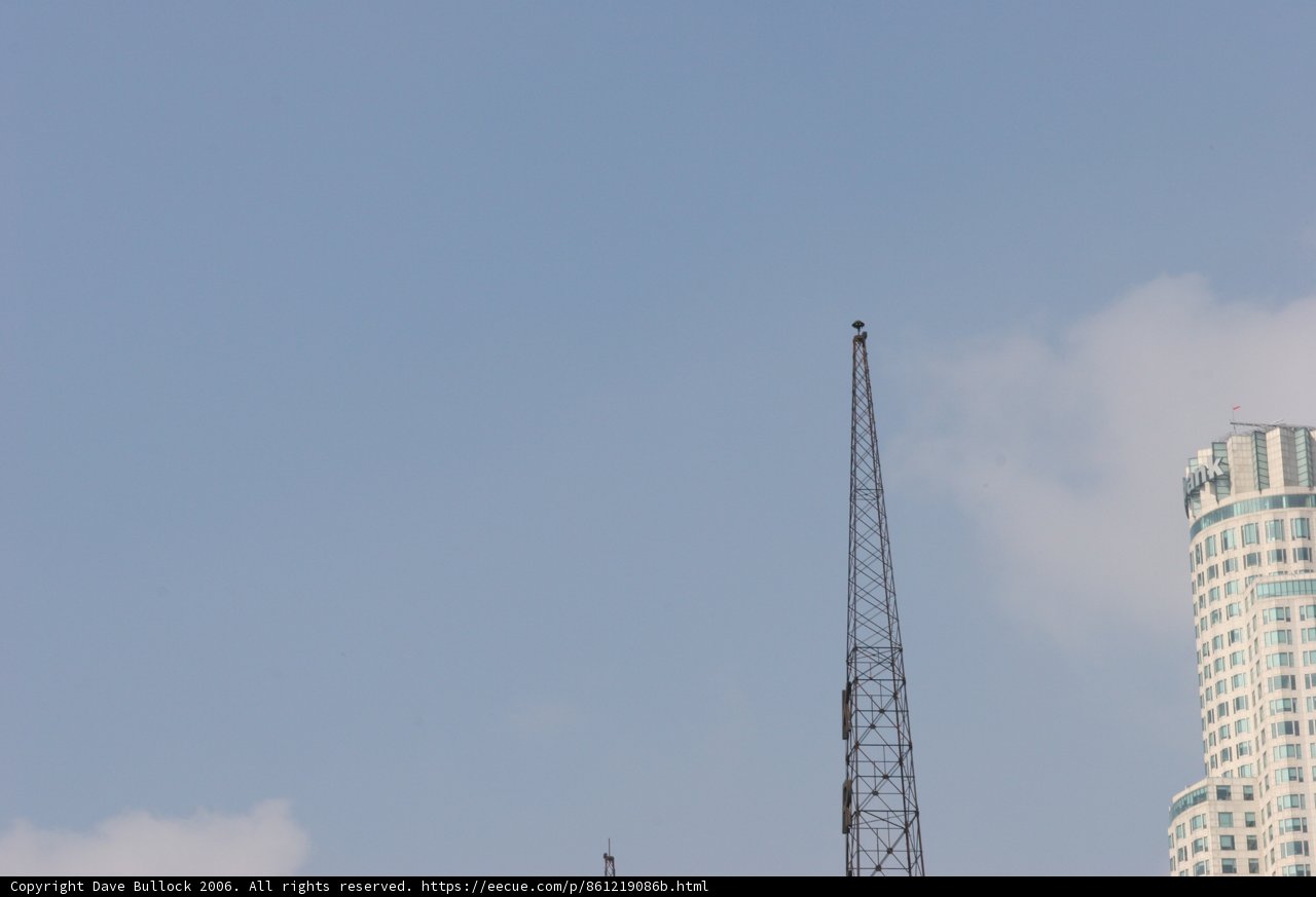 Towering Skyscraper with Two Towers and Spire