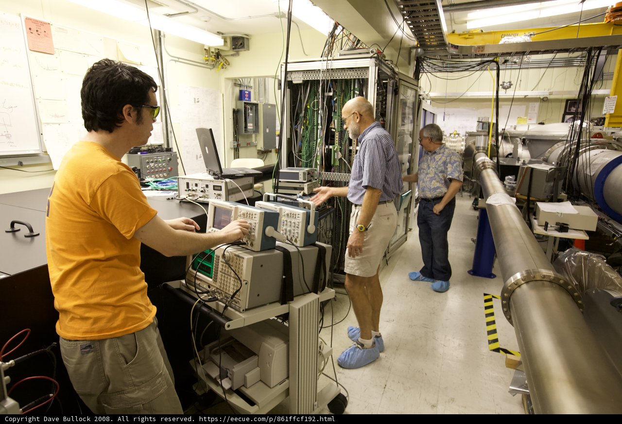 Working on Electronic Equipment in an Industrial Lab