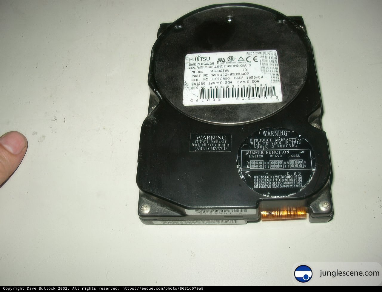 Vintage Hard Drive with Barcode