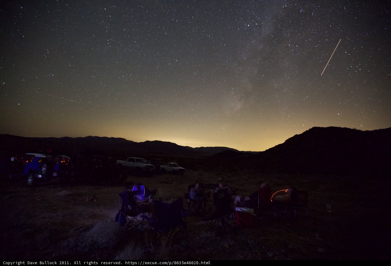 Nighttime Camping Under the Starry Sky