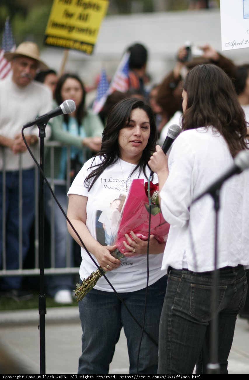 Protester's Powerful Voice