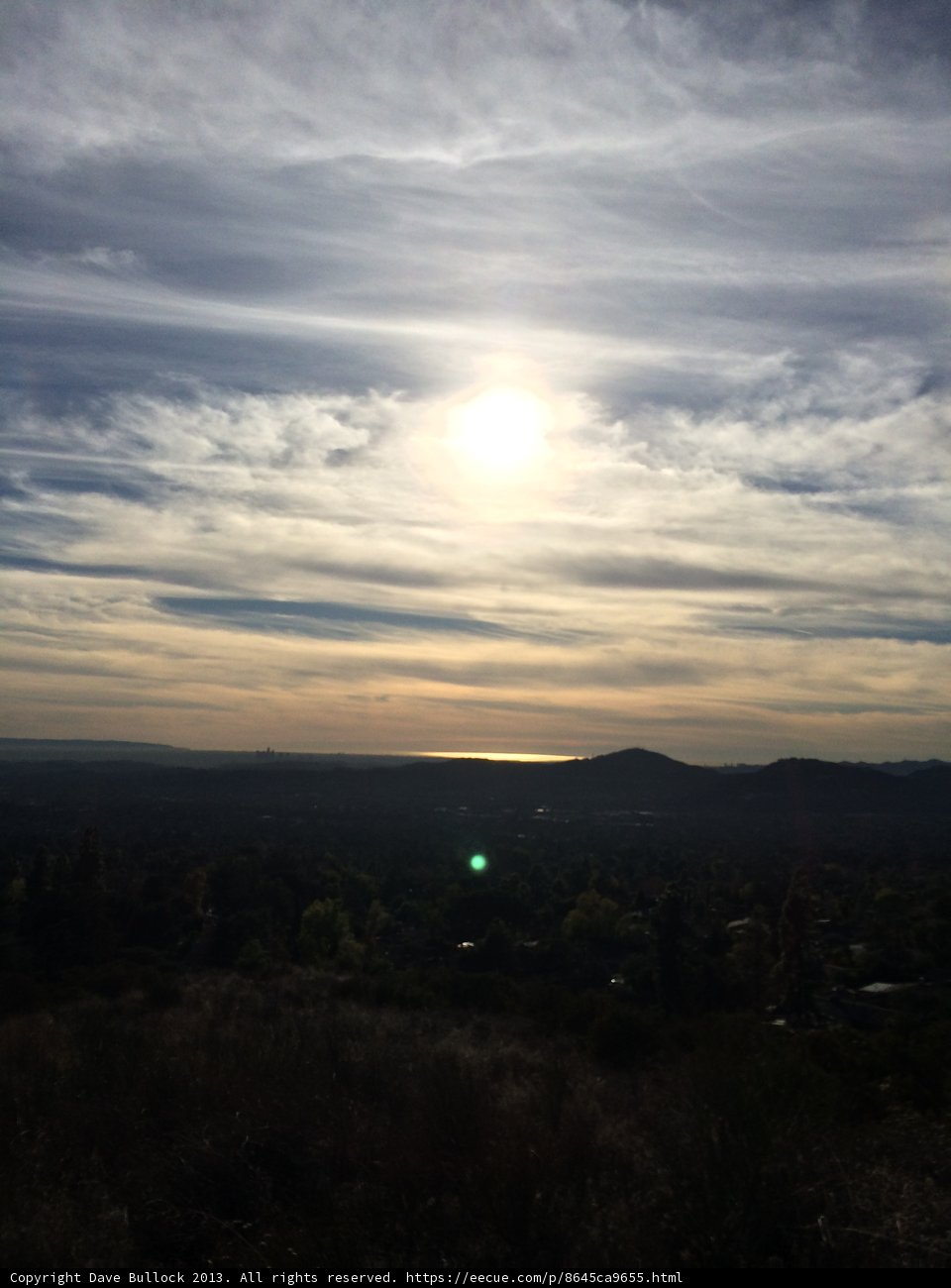 Bright Sun Over Angeles National Forest