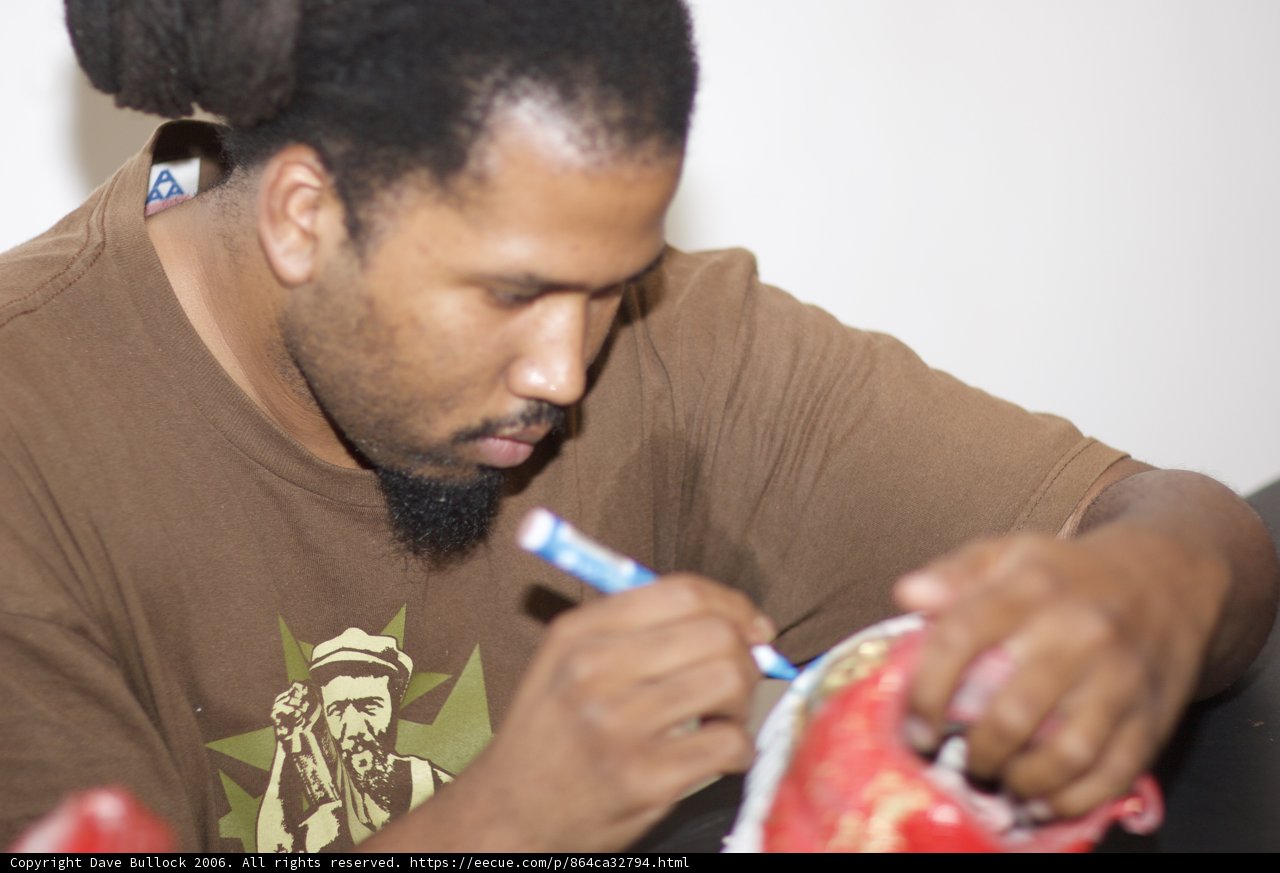 Dreadlocked Man with Toothbrush