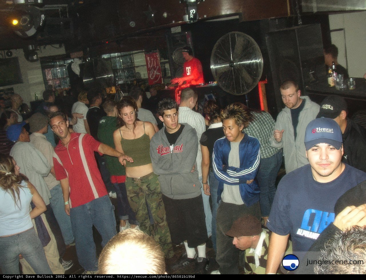Nightclub Crowd in Baseball Hats