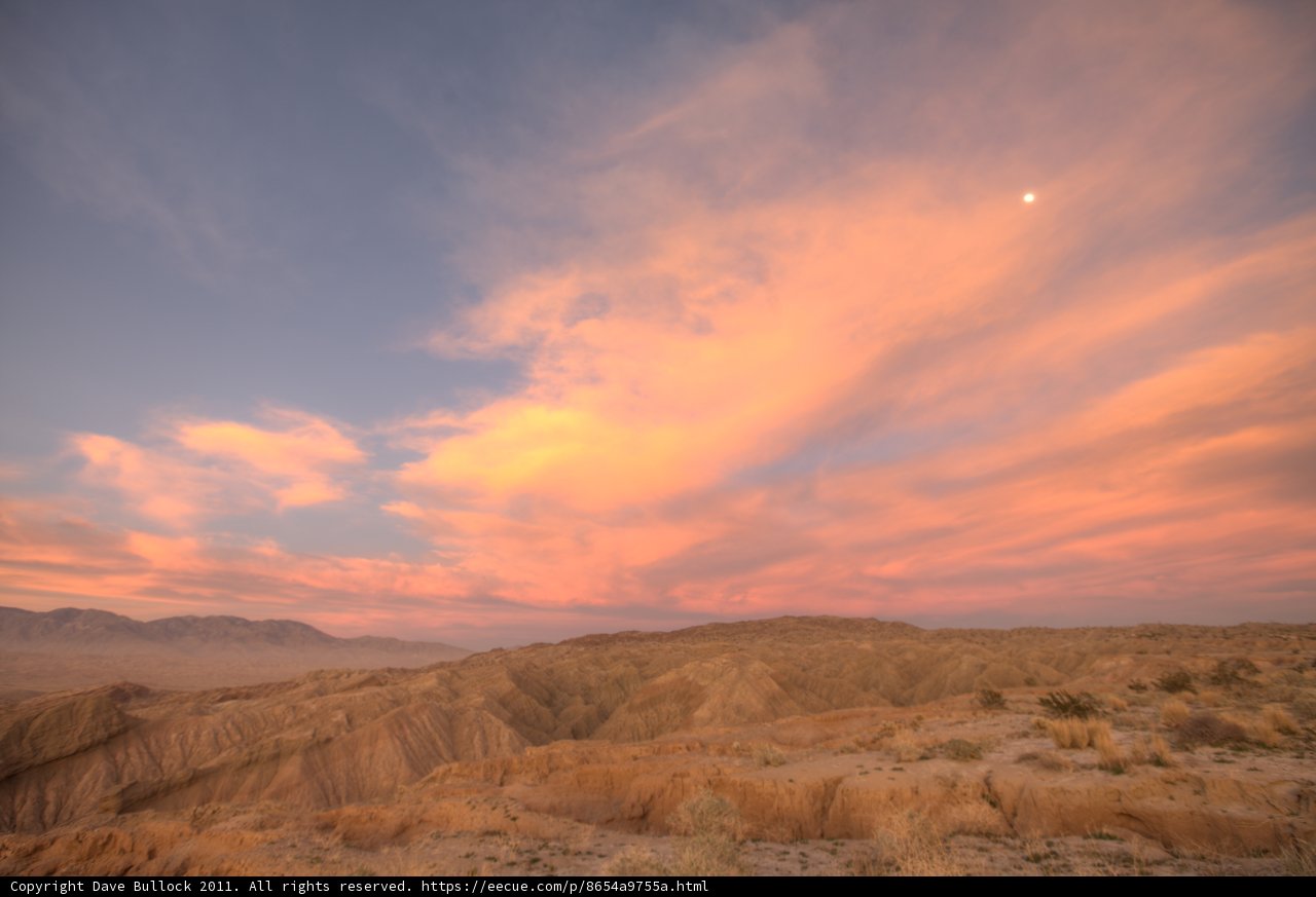 Moonrise over the Anza-Borrego Desert