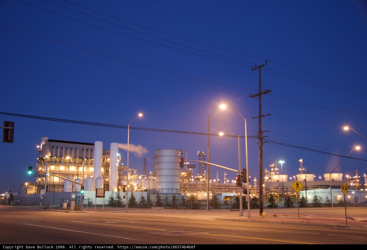 Nighttime Glow of Refinery