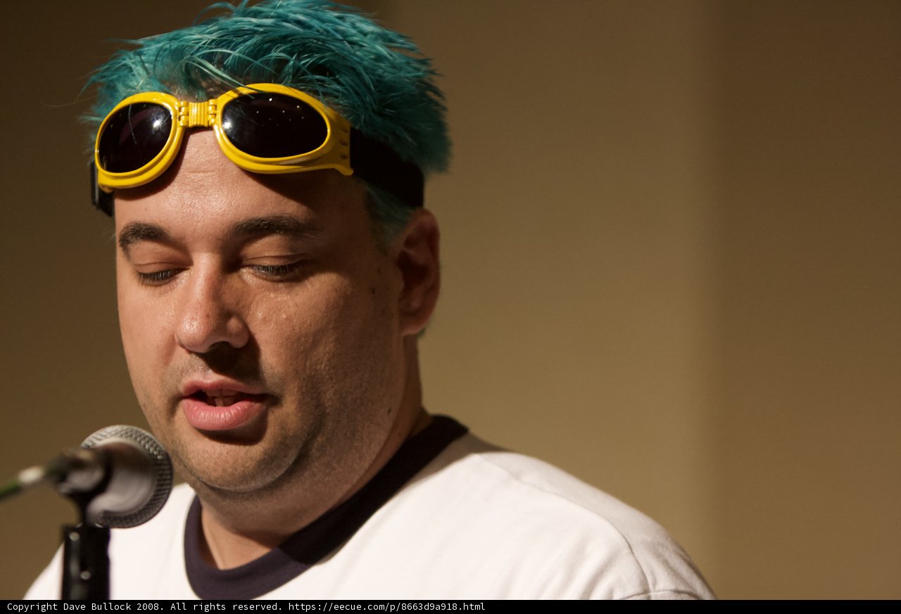 Blue-Haired Performer Rocks the Stage