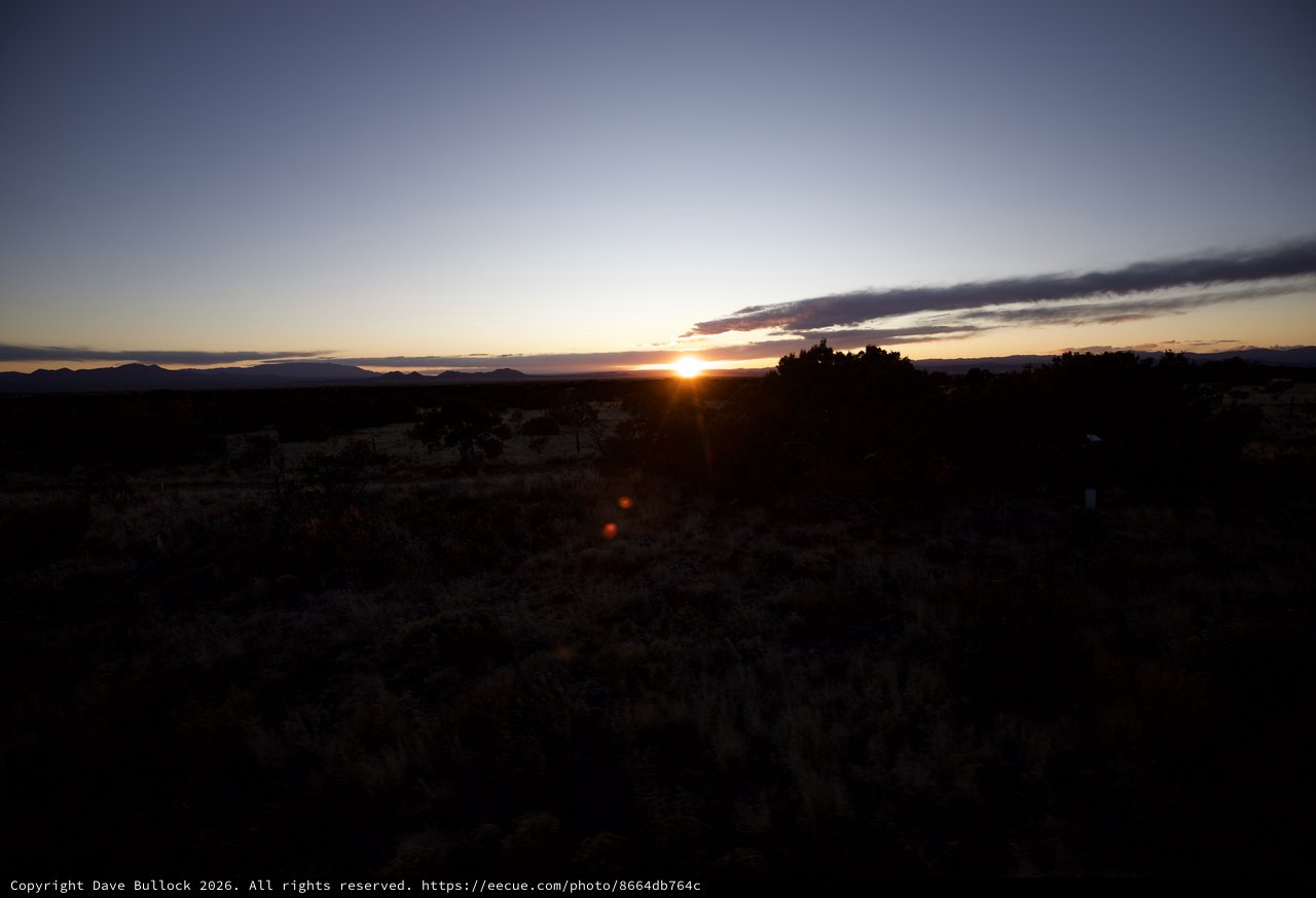 Desert Sunset Over New Mexico Landscape