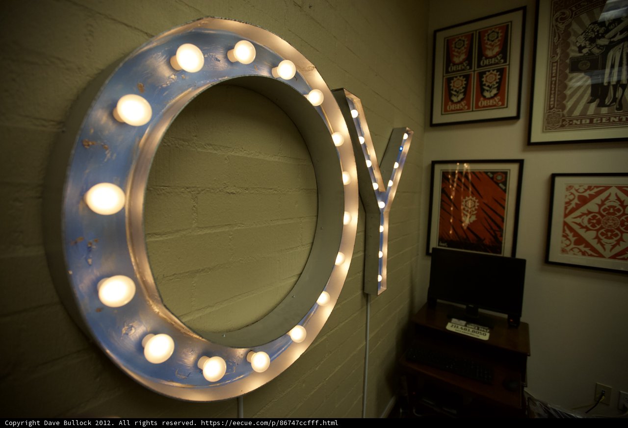 Circle Sign Lights Up the Room