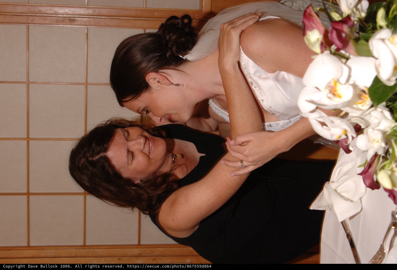 Tender Bridal Moment Between Two Women at Wedding