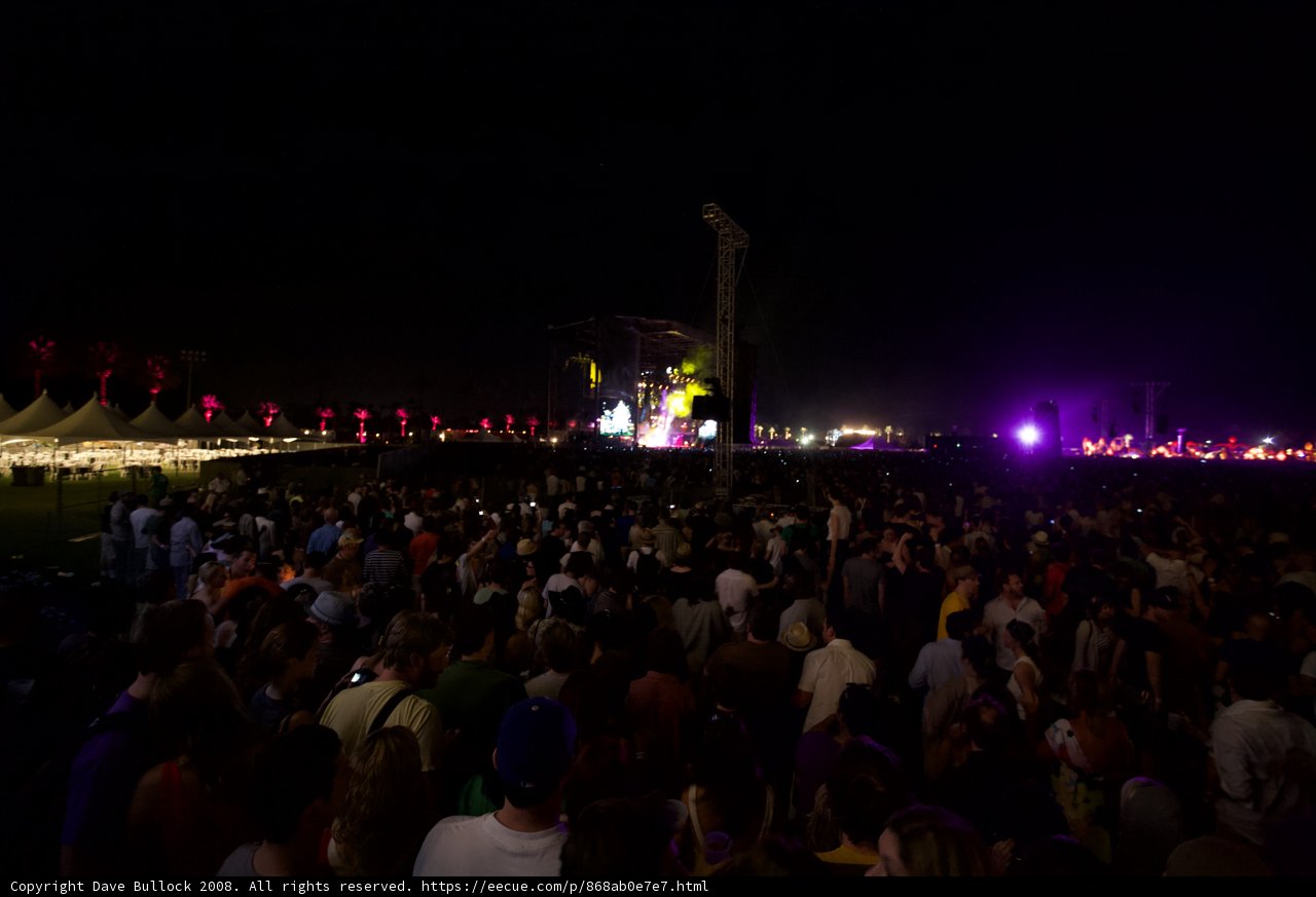 Coachella Concertgoers Enjoy the Night Sky