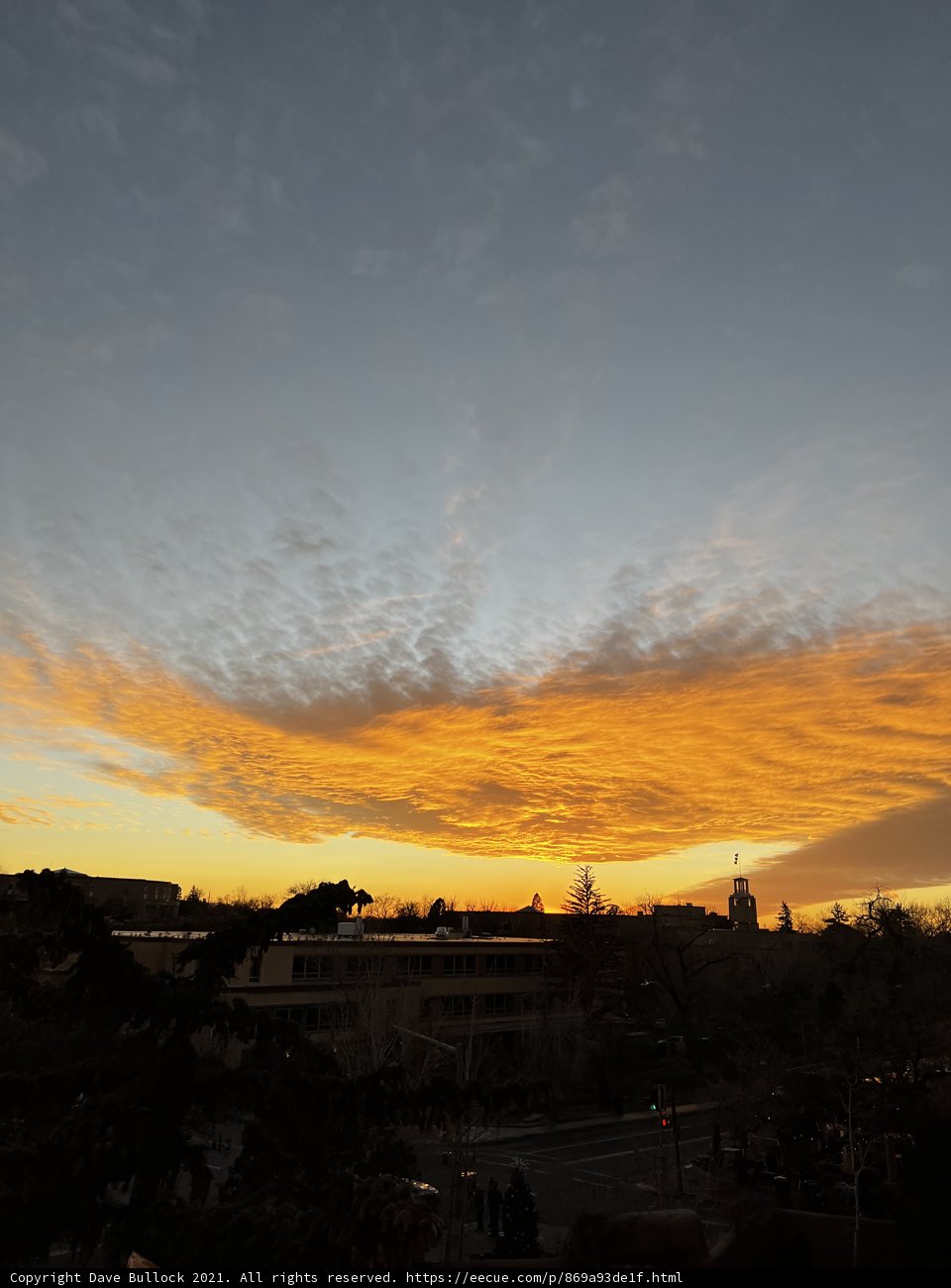 Santa Fe Sunset over Cloudy Skies