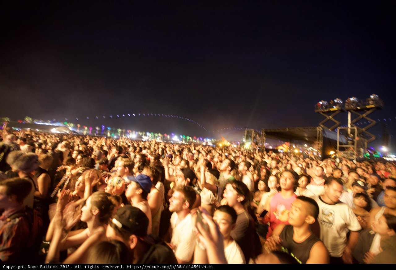 Concert Crowd Captured Under the Night Sky