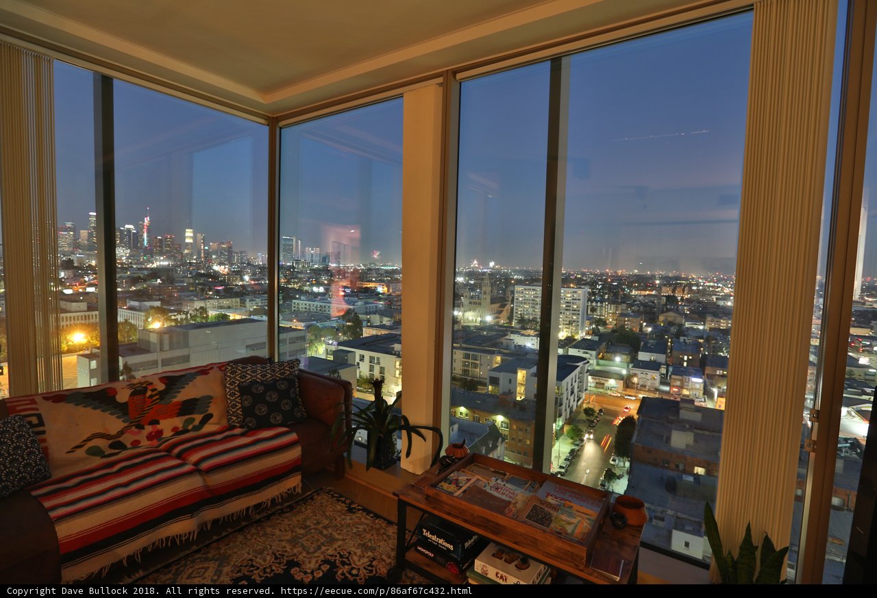 Penthouse Living Room with City Views