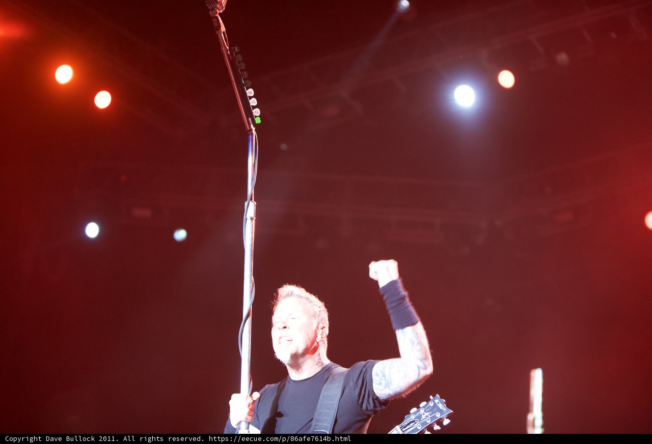 James Hetfield rocks the crowd at Big Four Festival