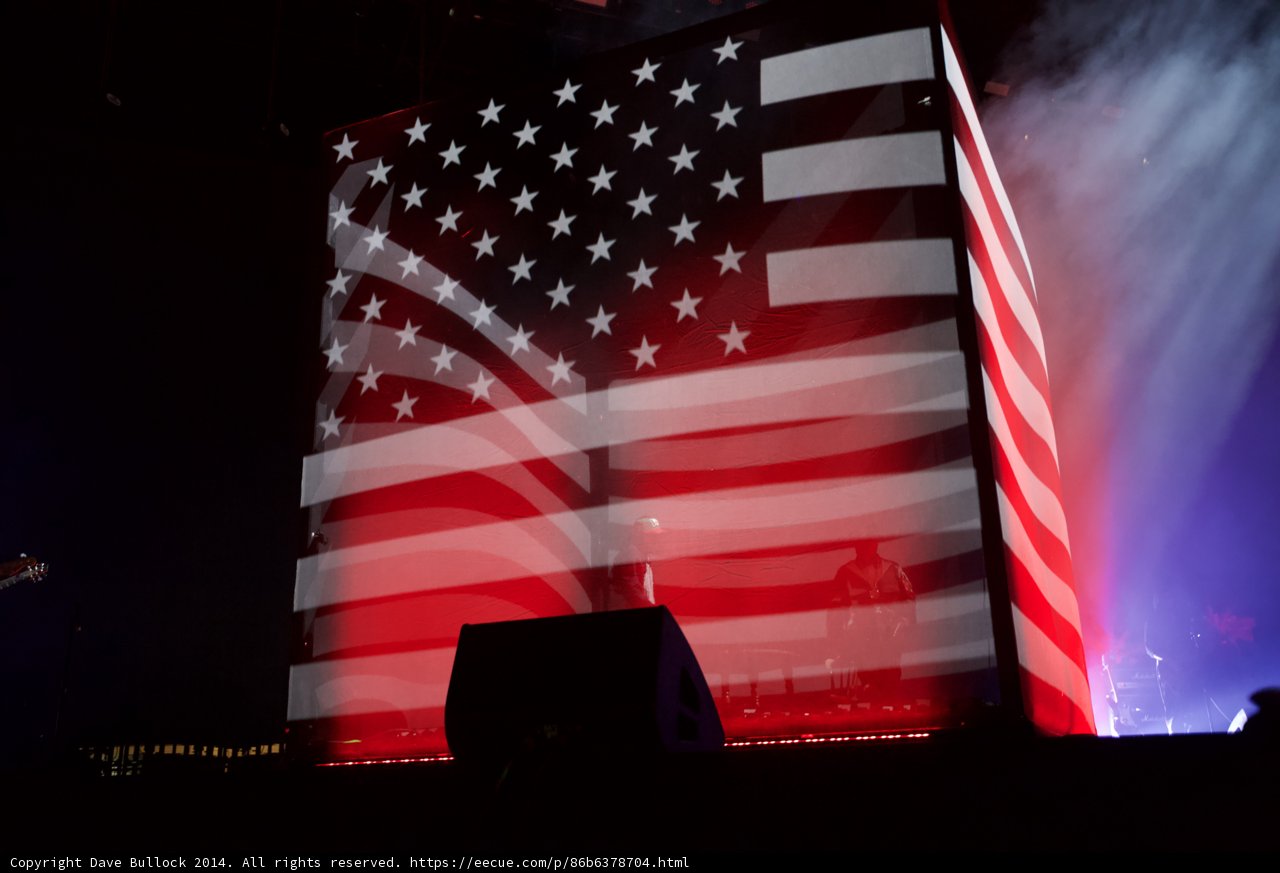 American Flag on Stage