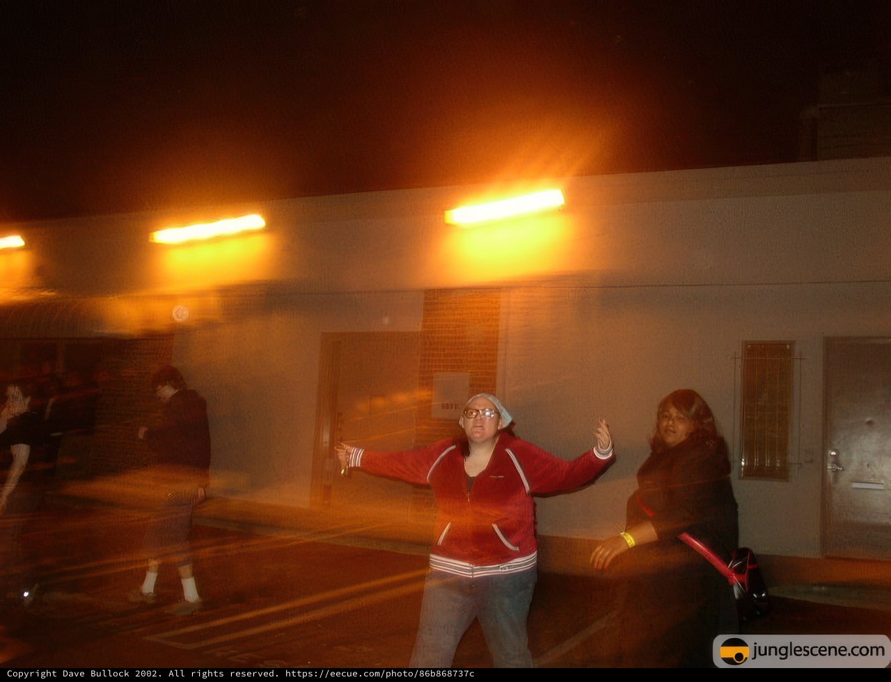 Night Gathering in Urban Parking Lot