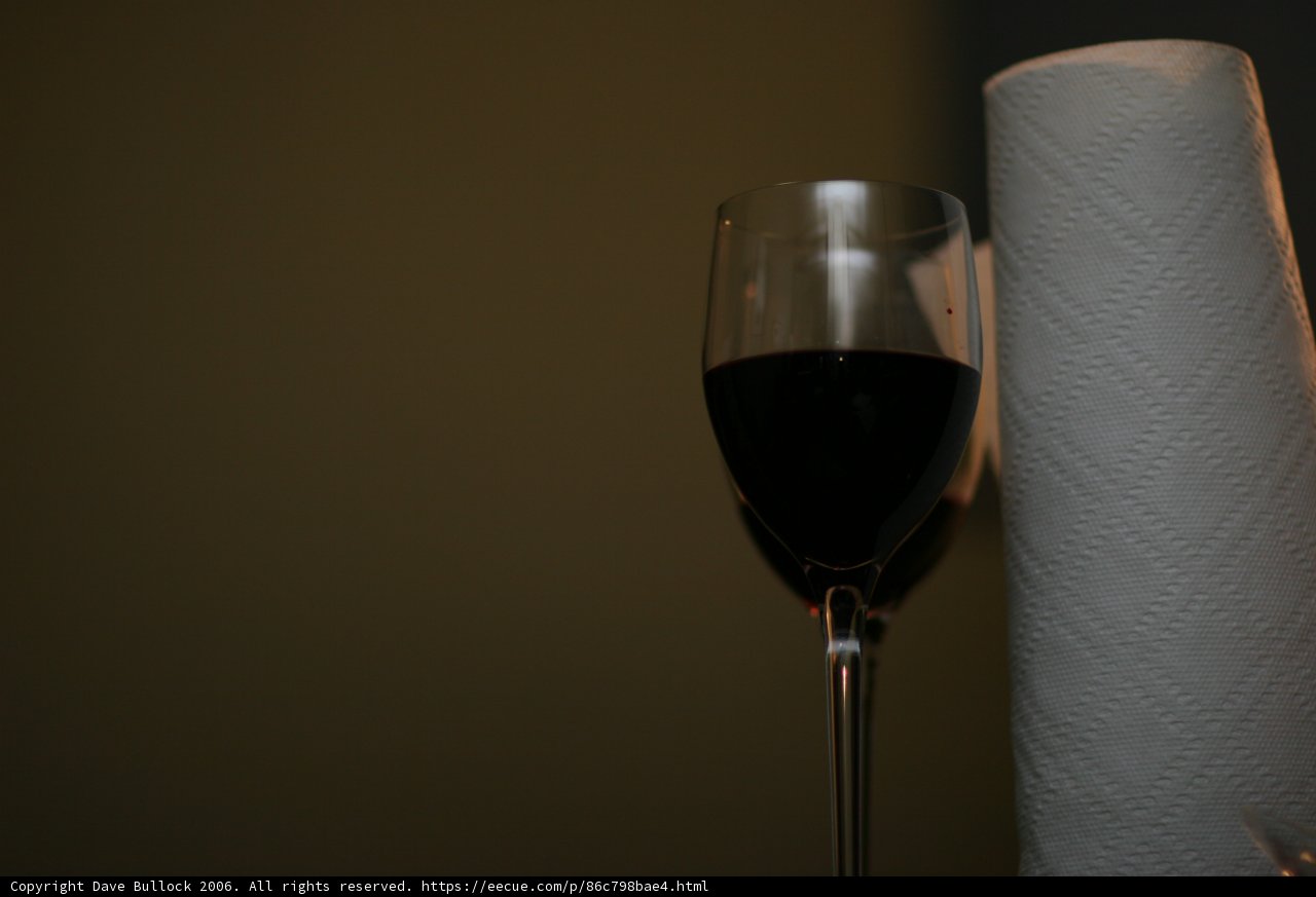 White Napkin with Red Wine Stains