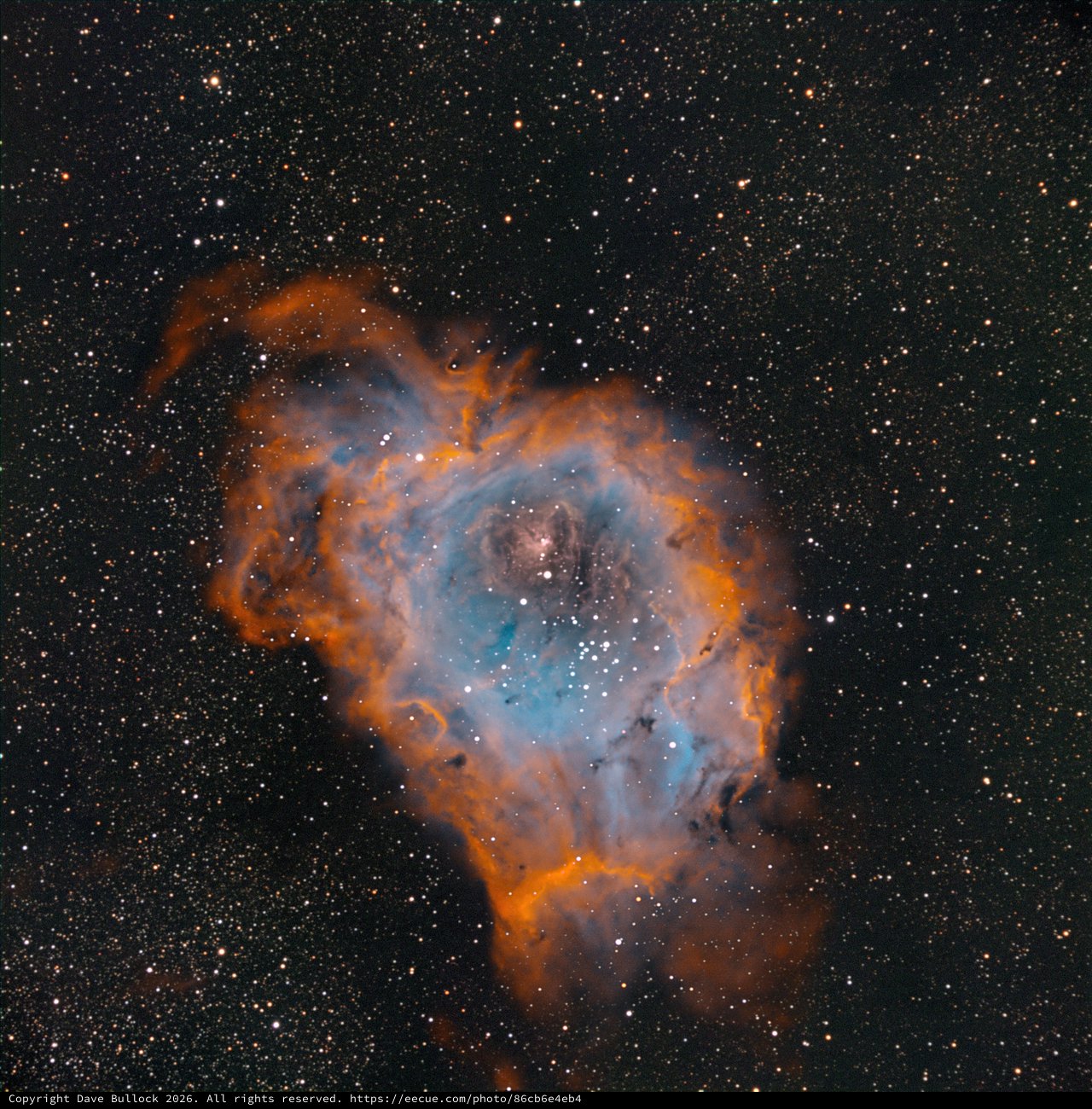 M8 Lagoon Nebula in SHO Narrowband Palette