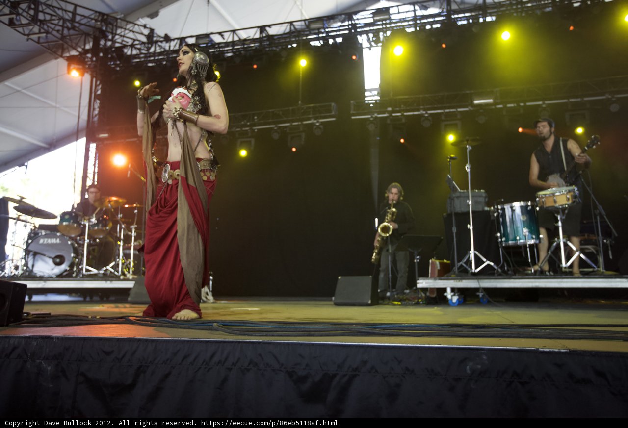 Red-Dressed Songstress Takes Center Stage