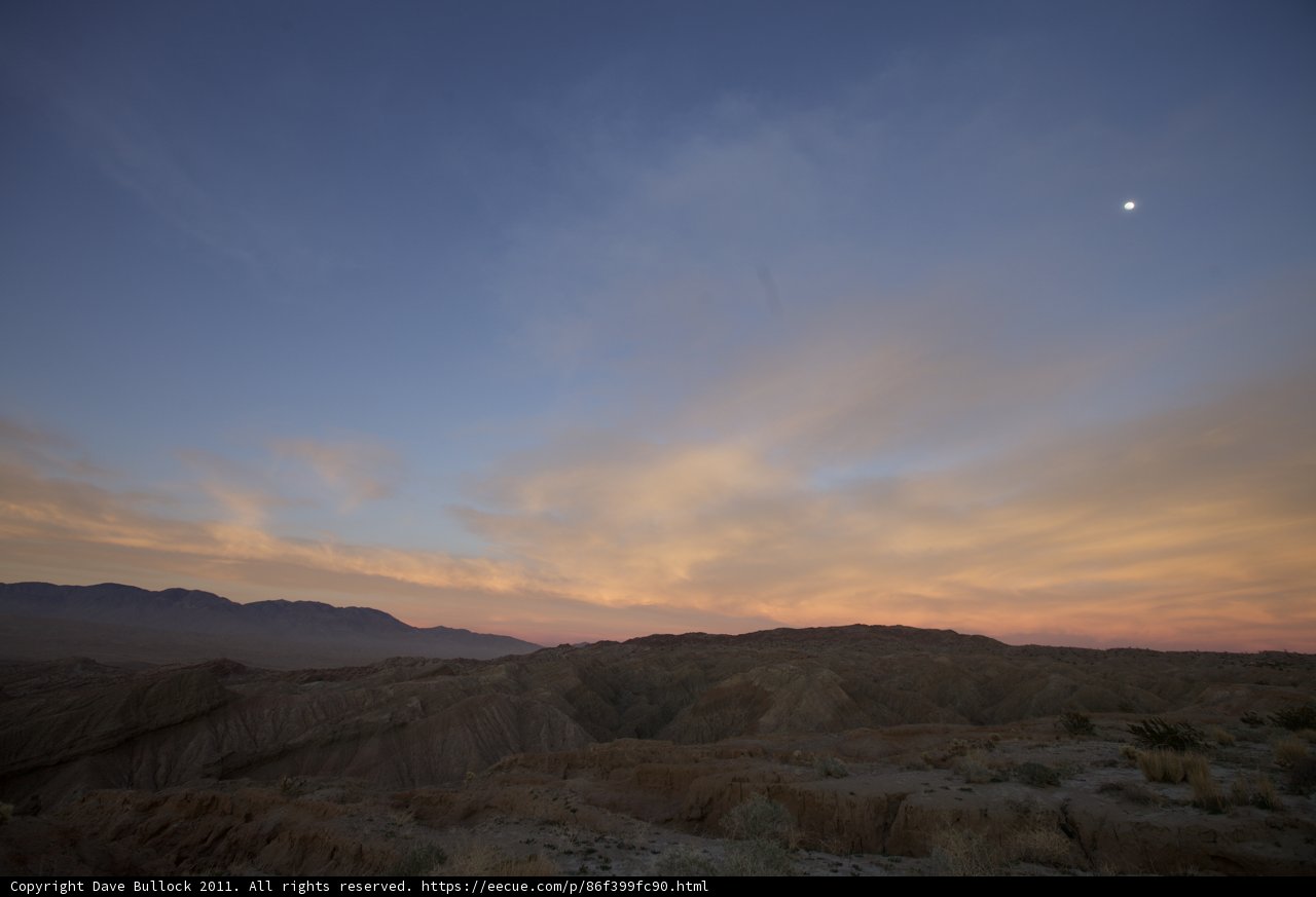 Moonrise over Anza Borrego