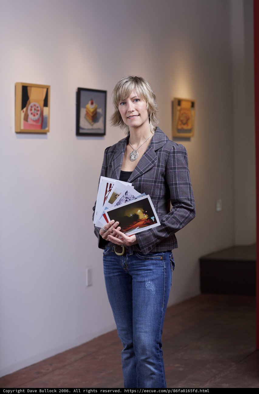 Woman Finds Inspiration in Art Gallery