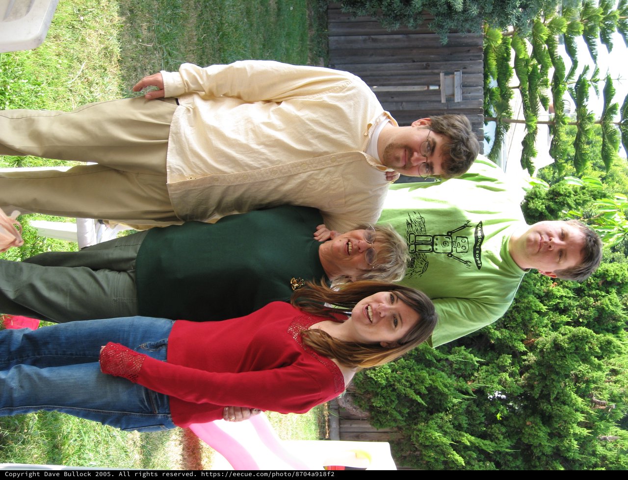 Family Christmas Gathering in Sunny Backyard 2005