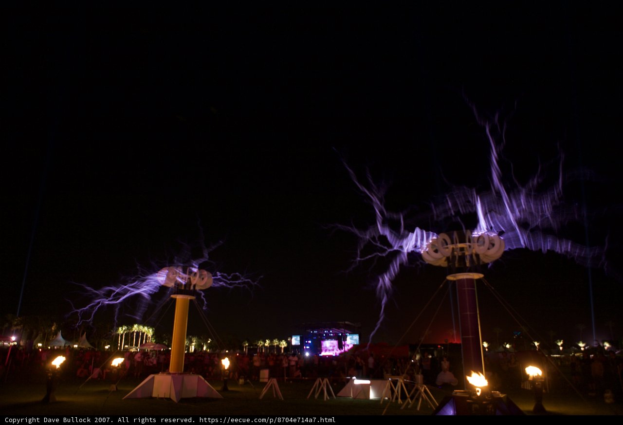 Electrifying Night Sky at Coachella