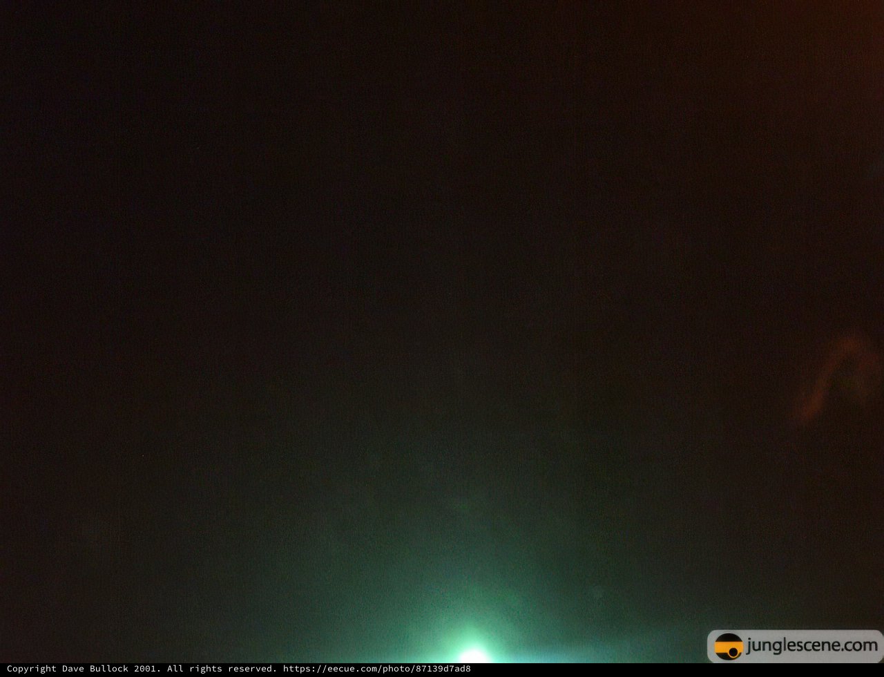 Green Flare Lights Up the Night Sky