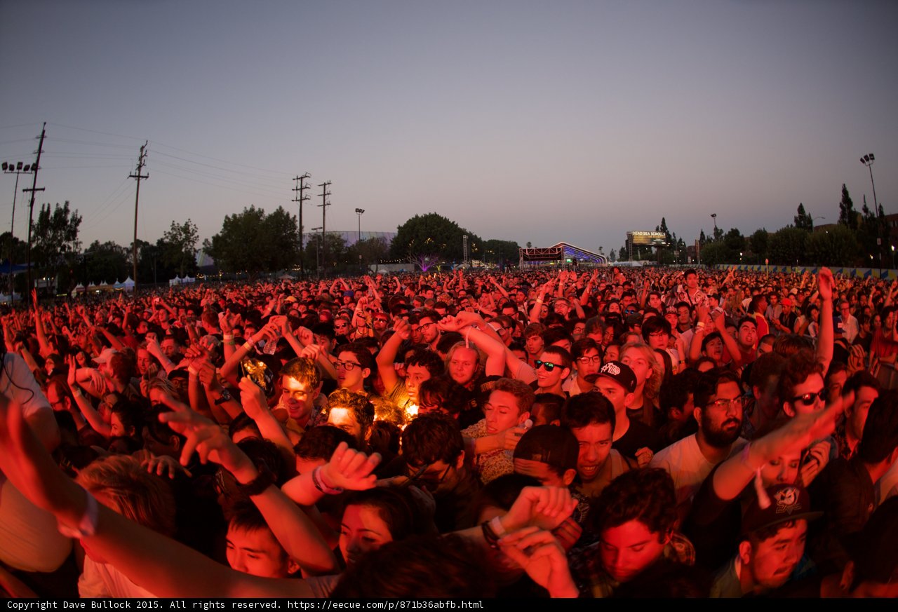 Crowd with Phone Lights