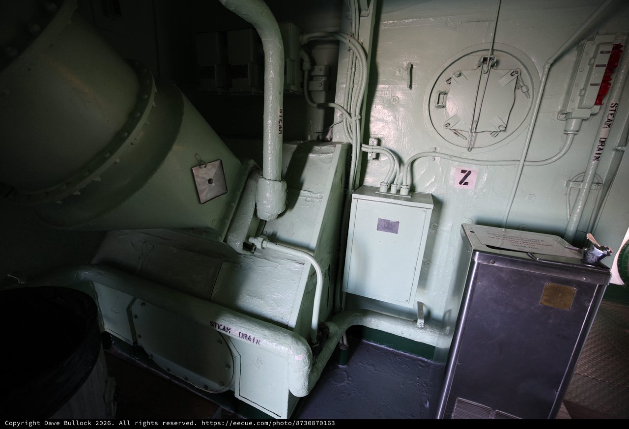 USS Hornet Engine Room Steam Turbine Control Station