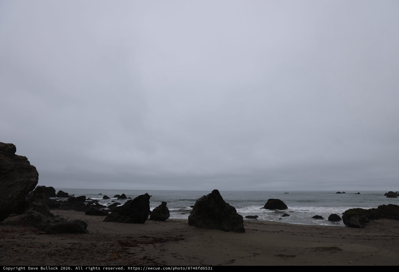 Moody Overcast Coastline at Schoolhouse Beach
