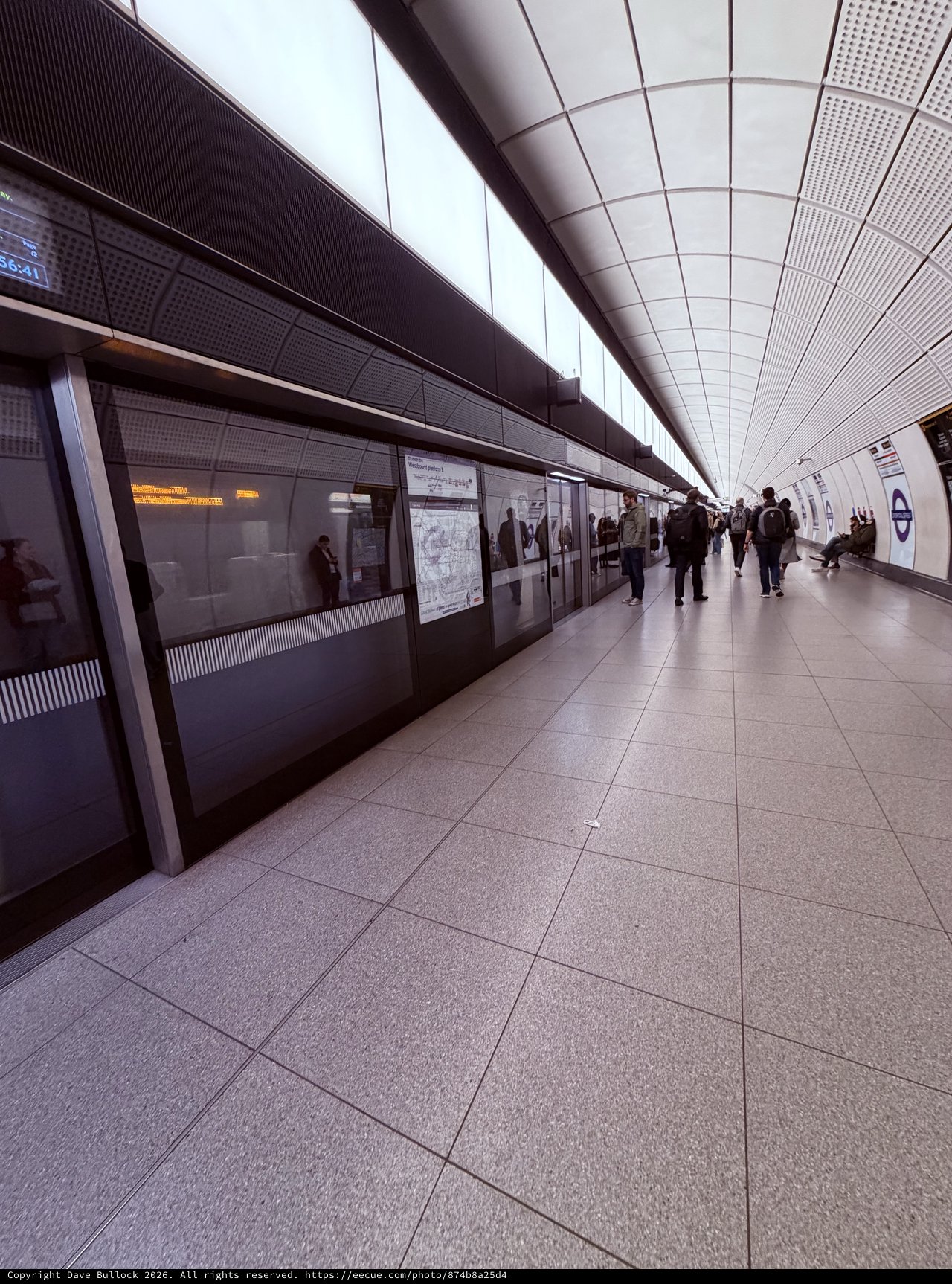 Modern Underground Station Platform with Curved Architecture