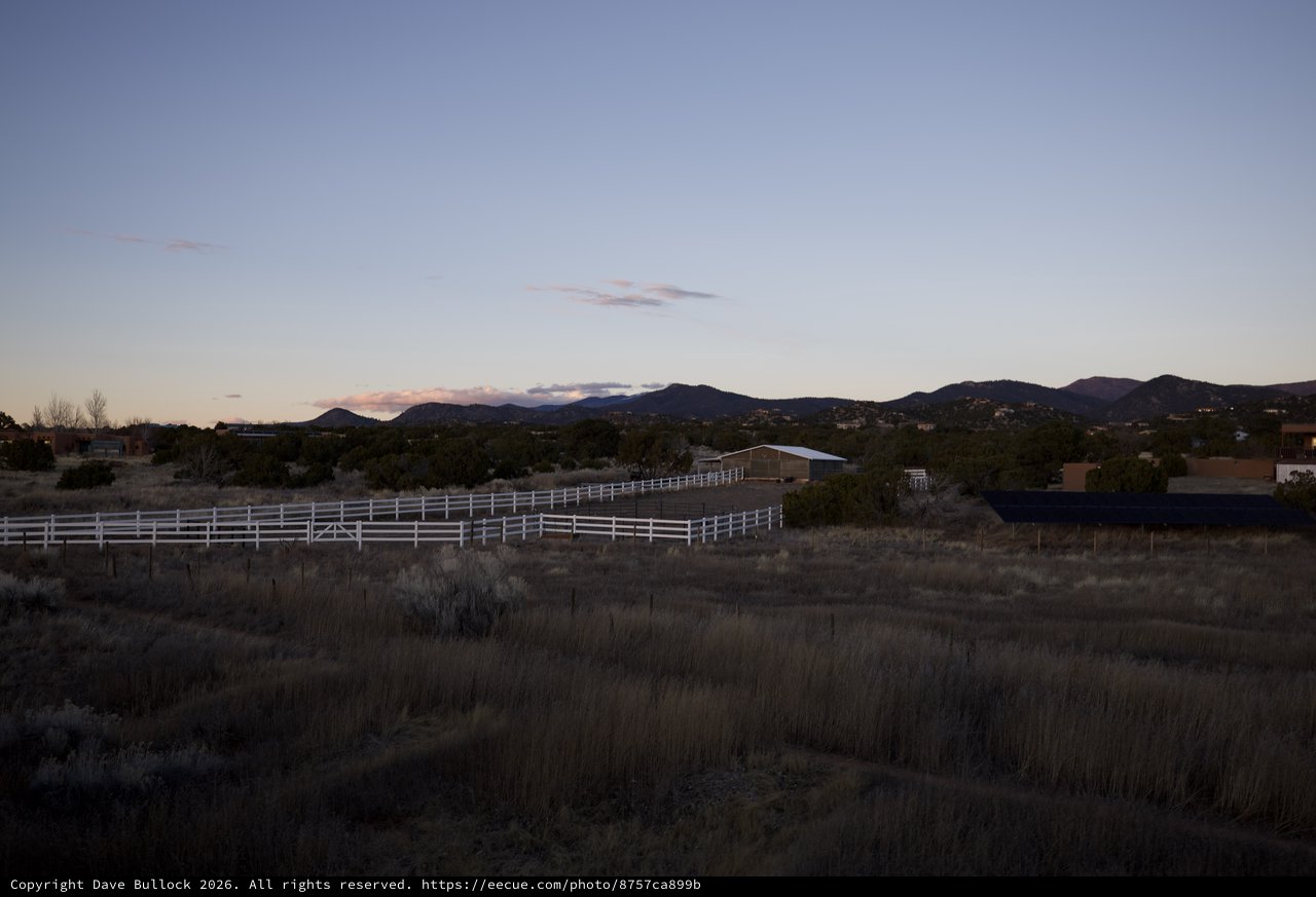 Twilight Over Santa Fe Ranch Country