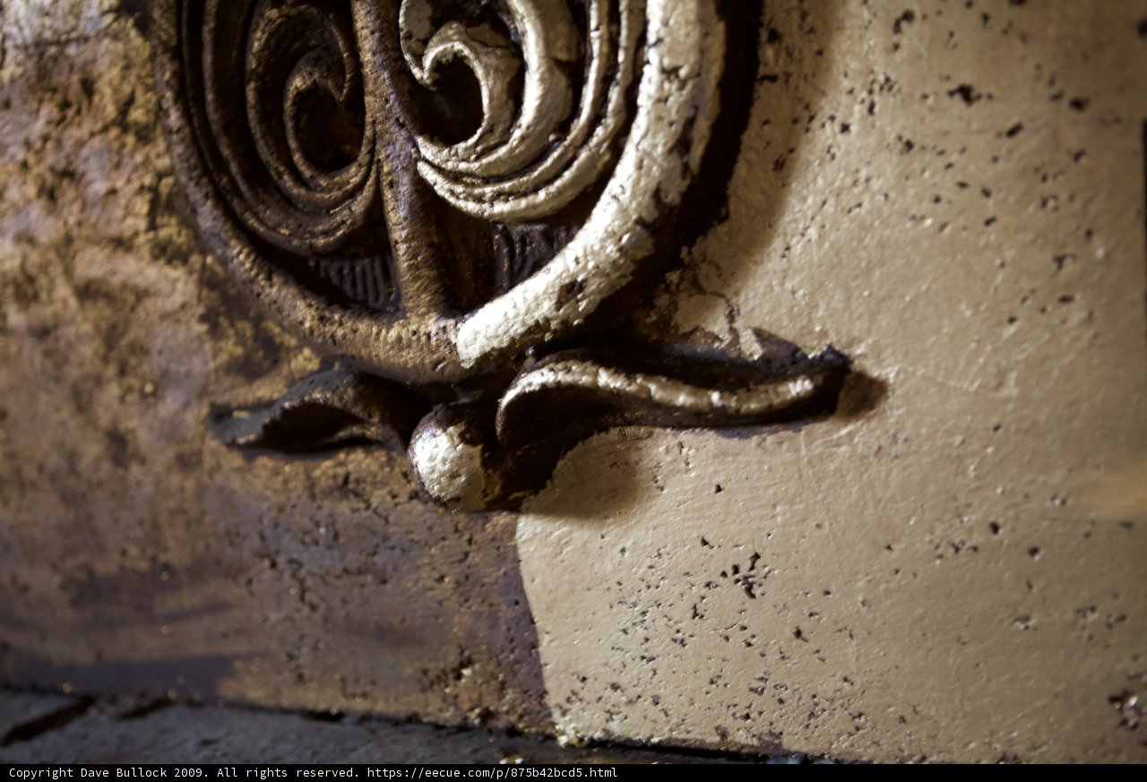 Handrail with Decorative Metal Emblem