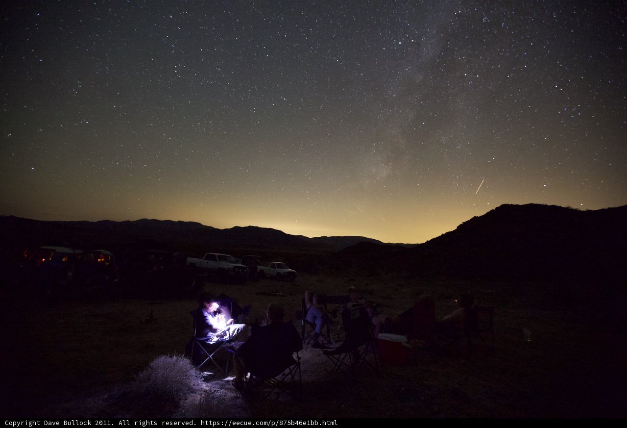 Nighttime Campfire Gathering