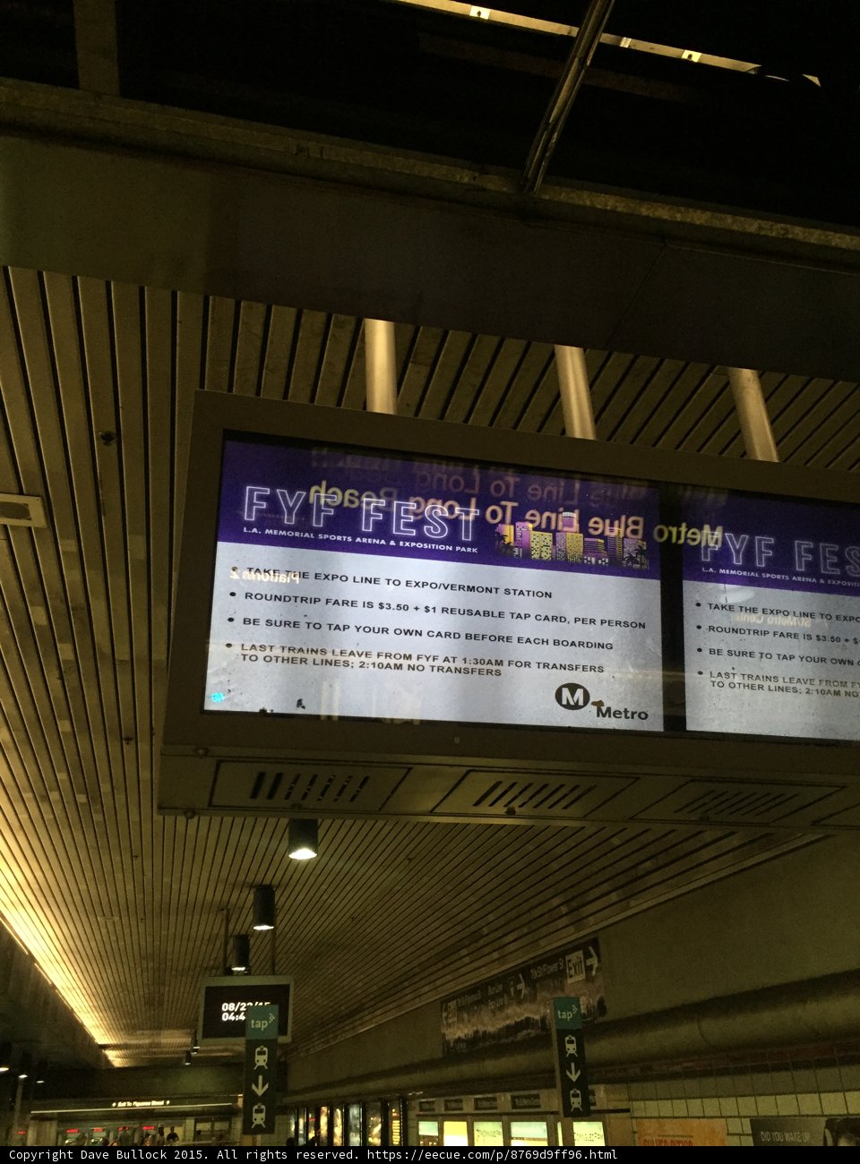 FYF Fest Metro Signage