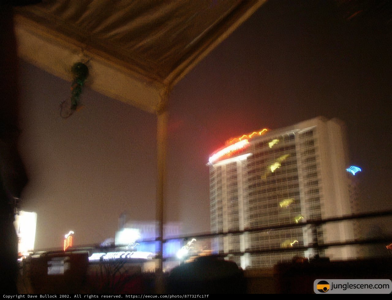 Blurred Night View of Urban Building