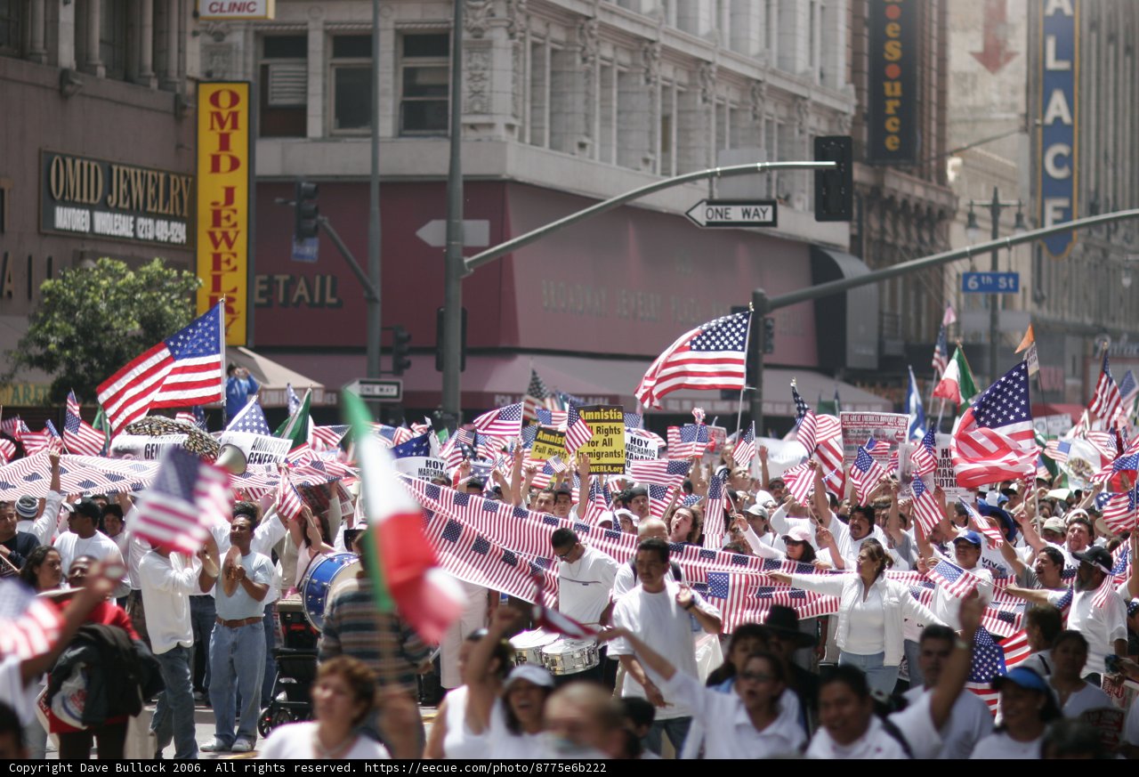 Patriotic Parade in City