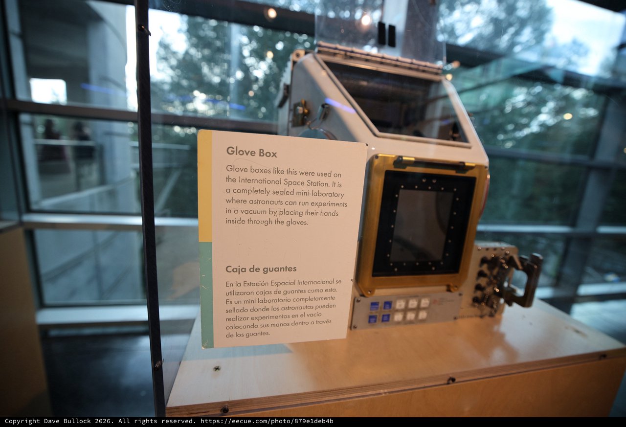 Space Station Glove Box Exhibit at Science Museum