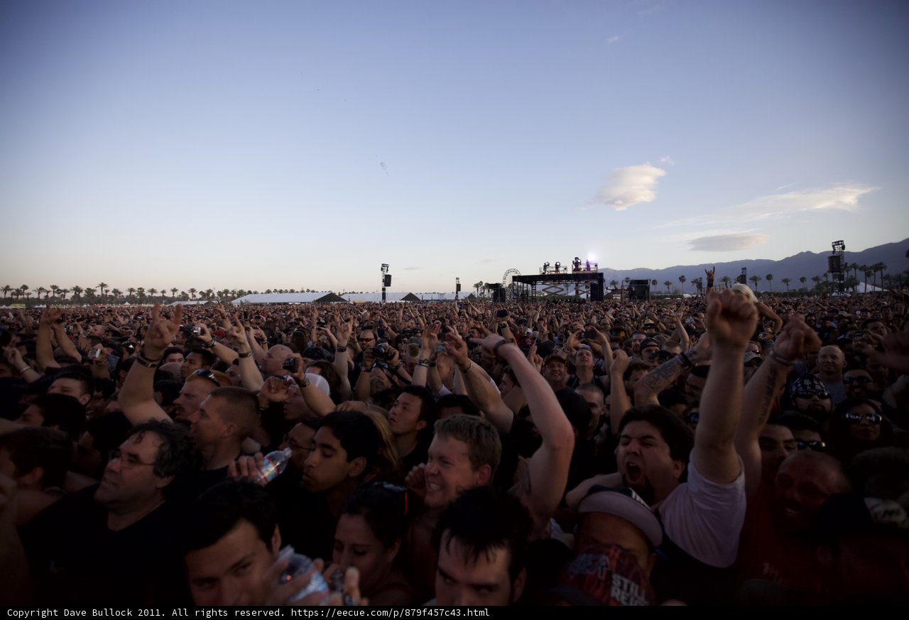 Big Four Festival Concertgoers with Hands Up