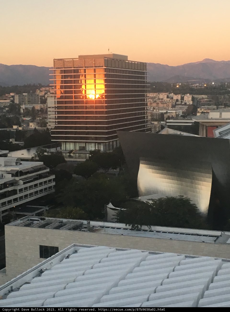 DWP Building Sunset Reflection