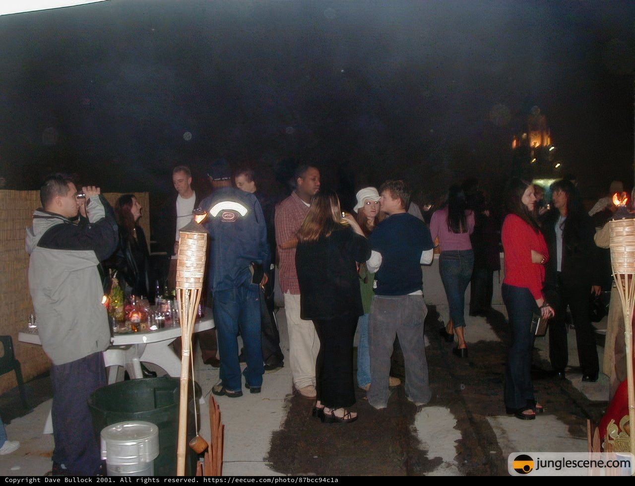 New Year's Eve Celebration around Fire Pit