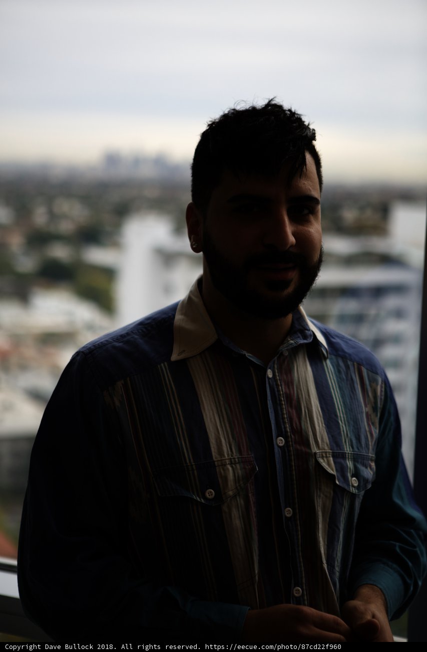 The Happy Man in a Dress Shirt