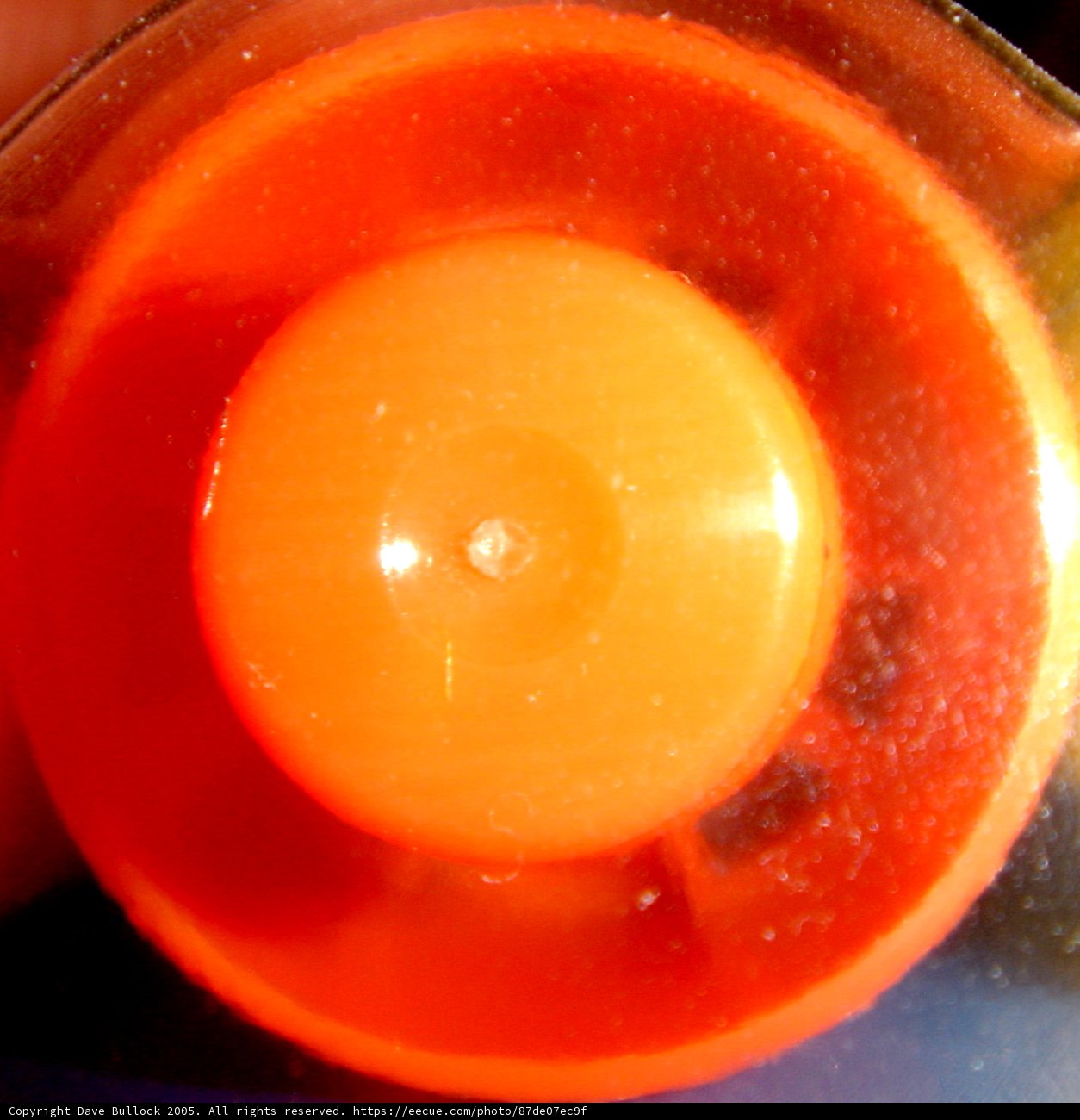 Orange plastic egg holder
