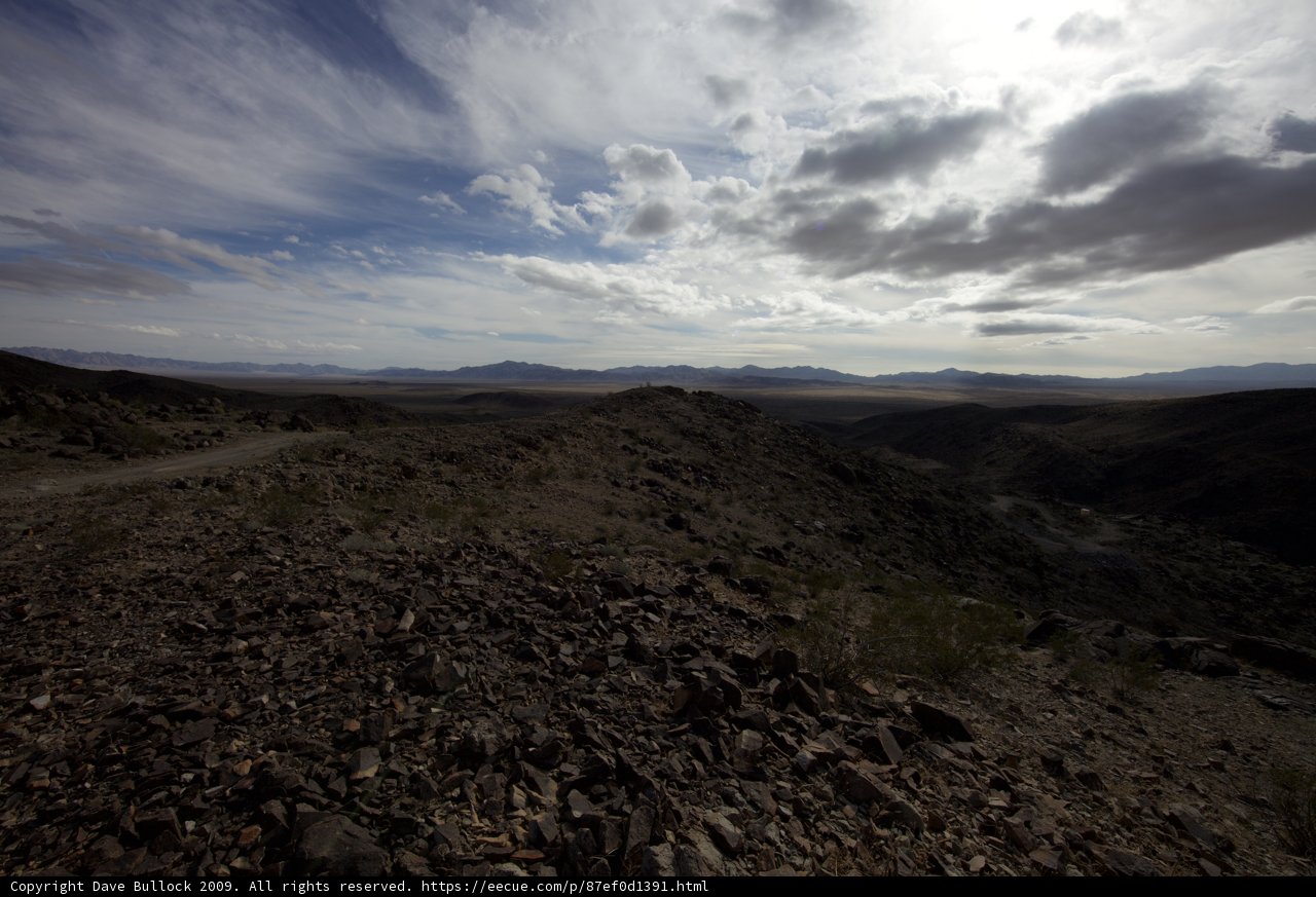 Mountain Top View of the Desert