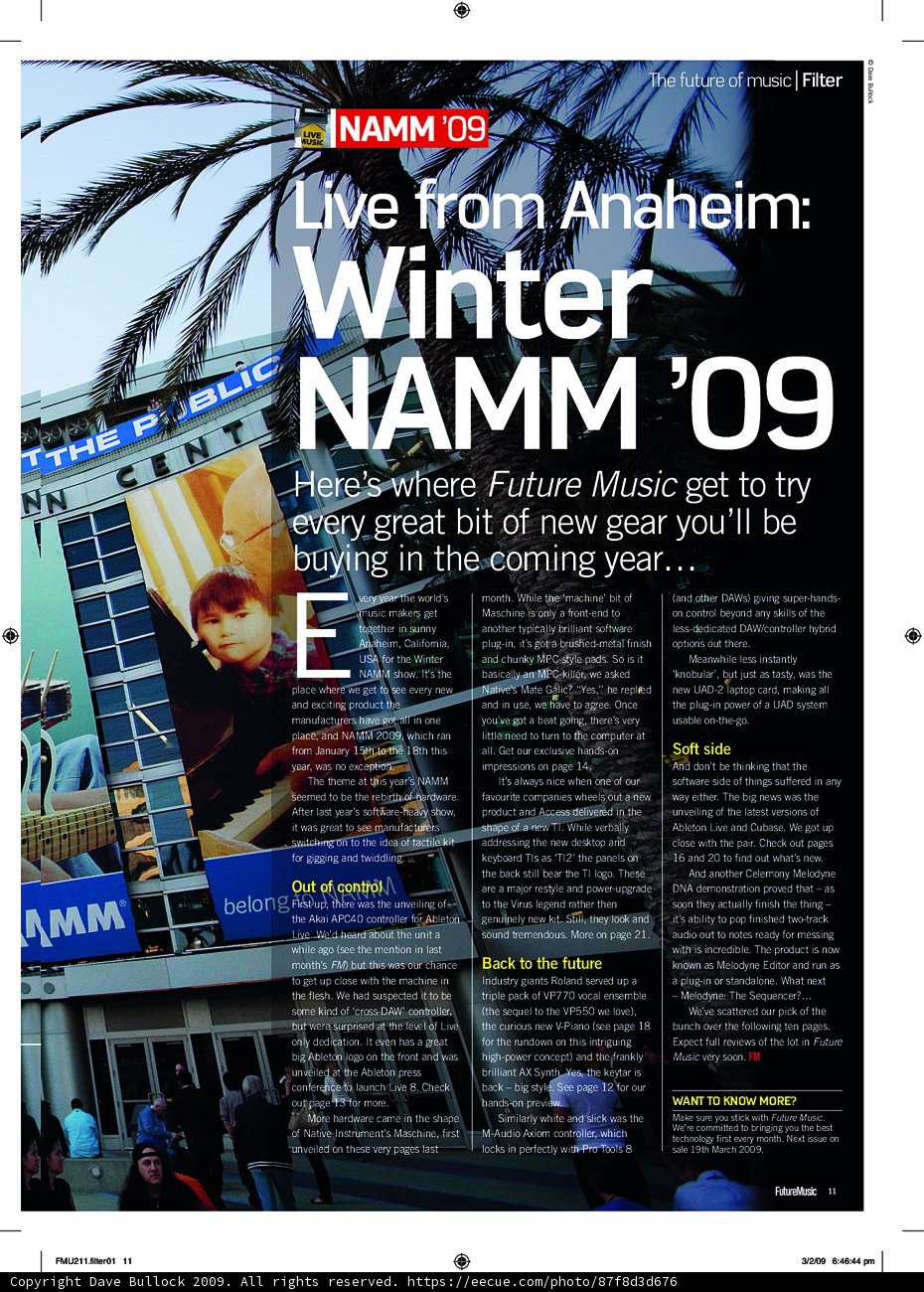 Winter NAMM 09 Advertisement Poster featuring a Diverse Group of People