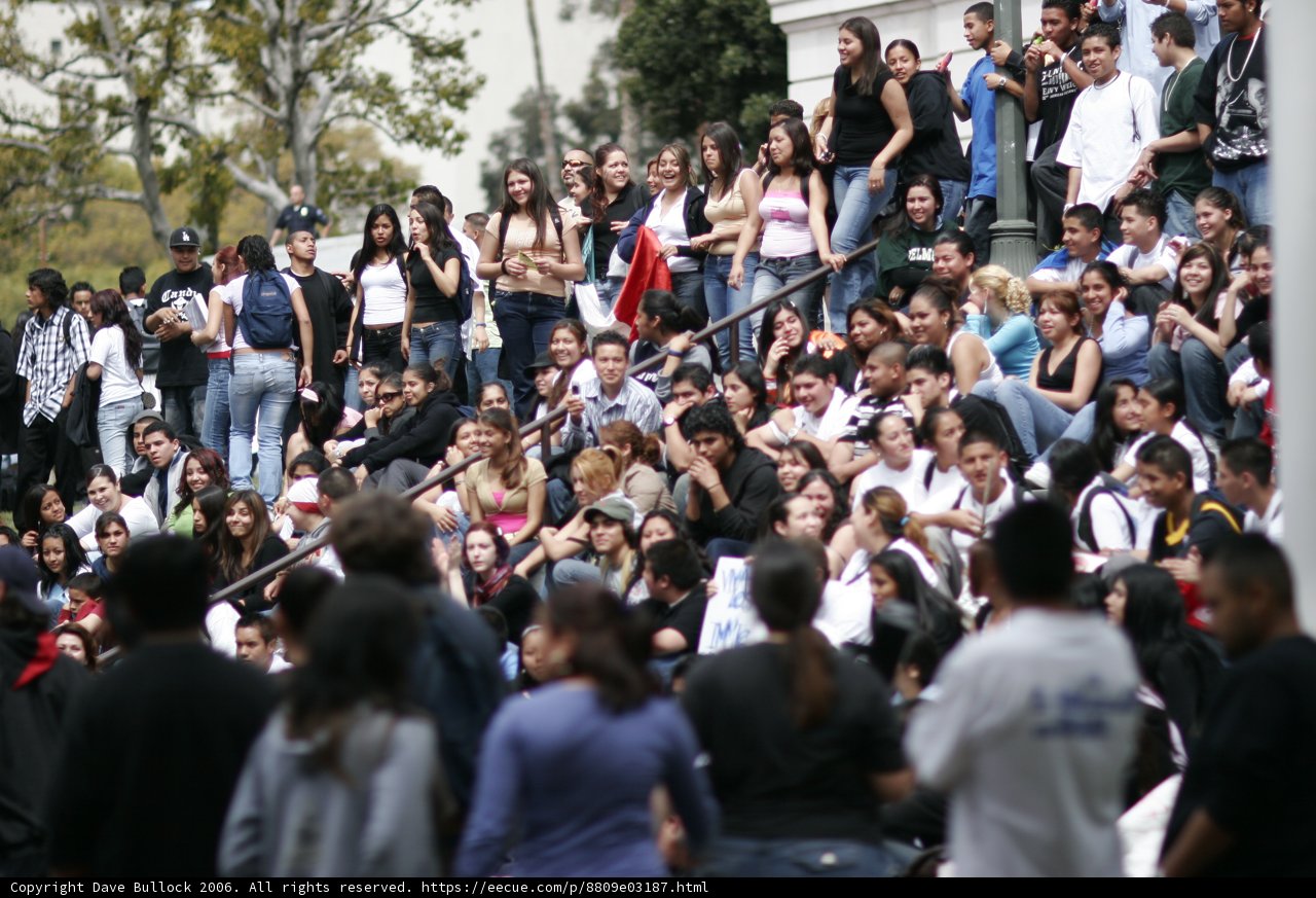 School Walkout Crowd